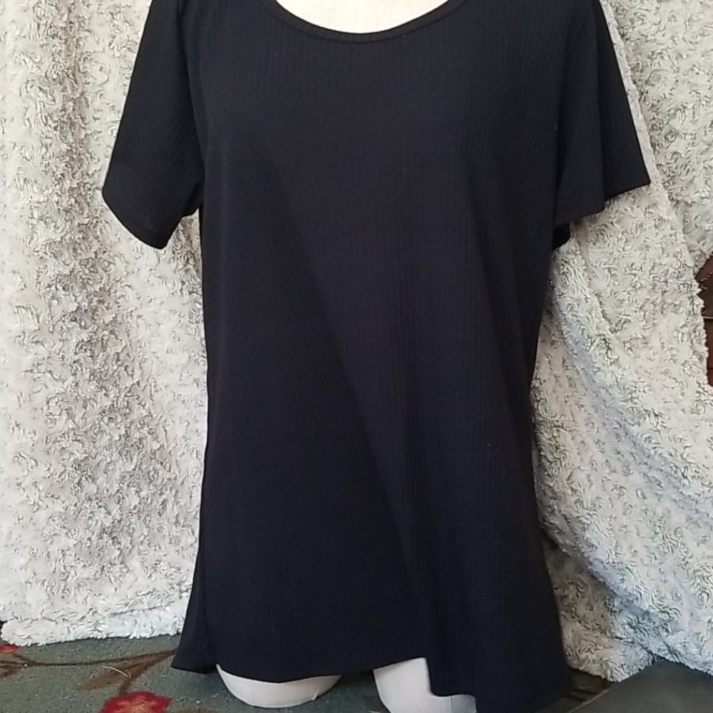 Lularoe black ribbed (classic t ) I think